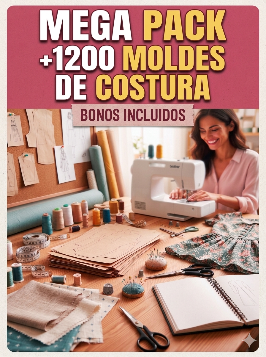 Mega Pack + 1200 Moldes de costura